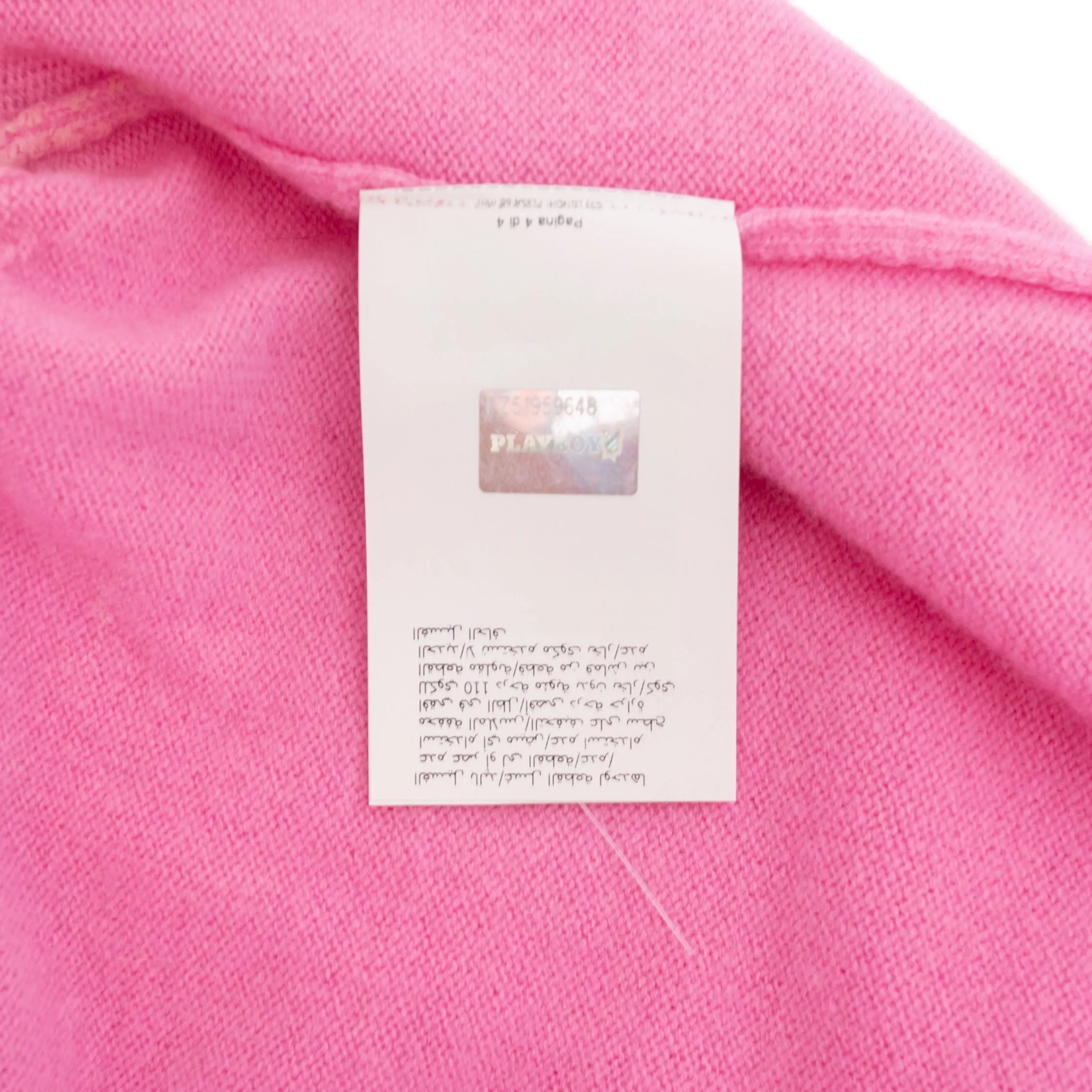 Pink Wool-Cashmere Studded Playboy Sweater