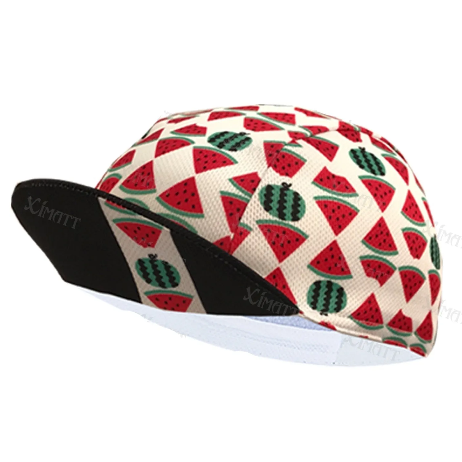 Pizza Cat Watermelon Bicycle Women's Men's Caps Black White Blue Red Quick Drying Cycling Balaclava Summer Retro Bike Hat