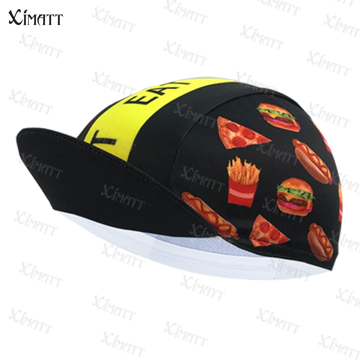 Pizza Cat Watermelon Bicycle Women's Men's Caps Black White Blue Red Quick Drying Cycling Balaclava Summer Retro Bike Hat