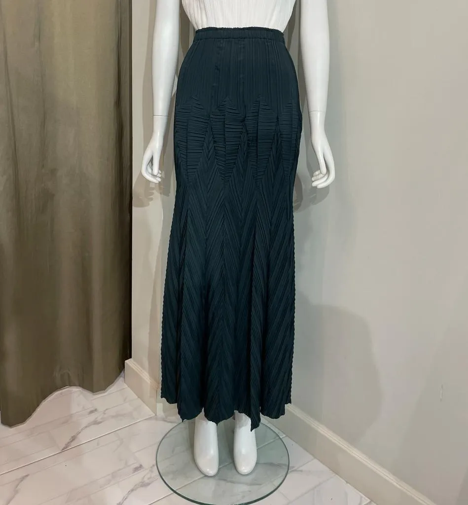 Pleated Origami Maxi Skirt