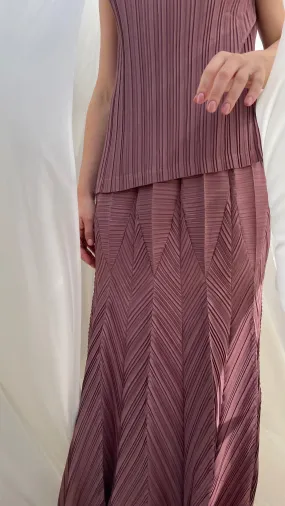 Pleated Origami Maxi Skirt