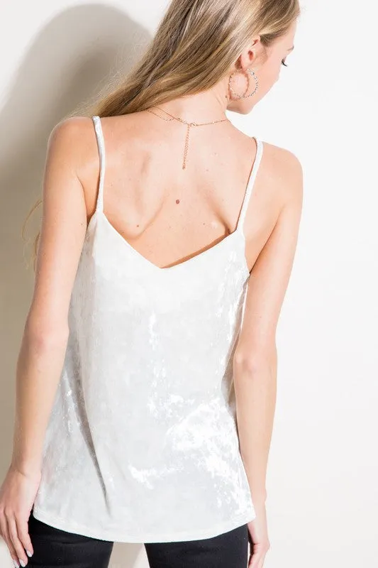 Plus Crushed Velvet Cami Tank Top