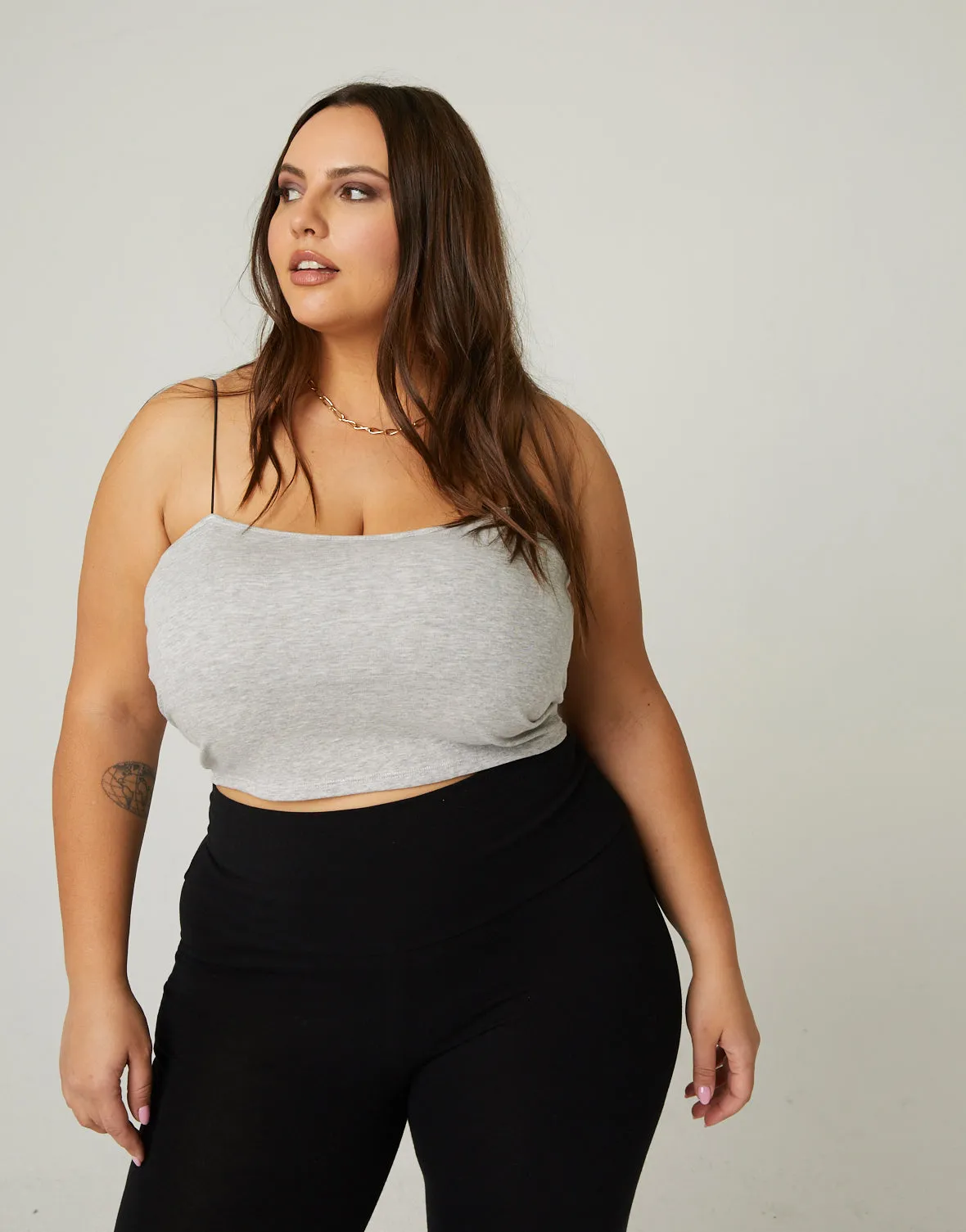 Plus Size Padded Spagetti Strap Camisole