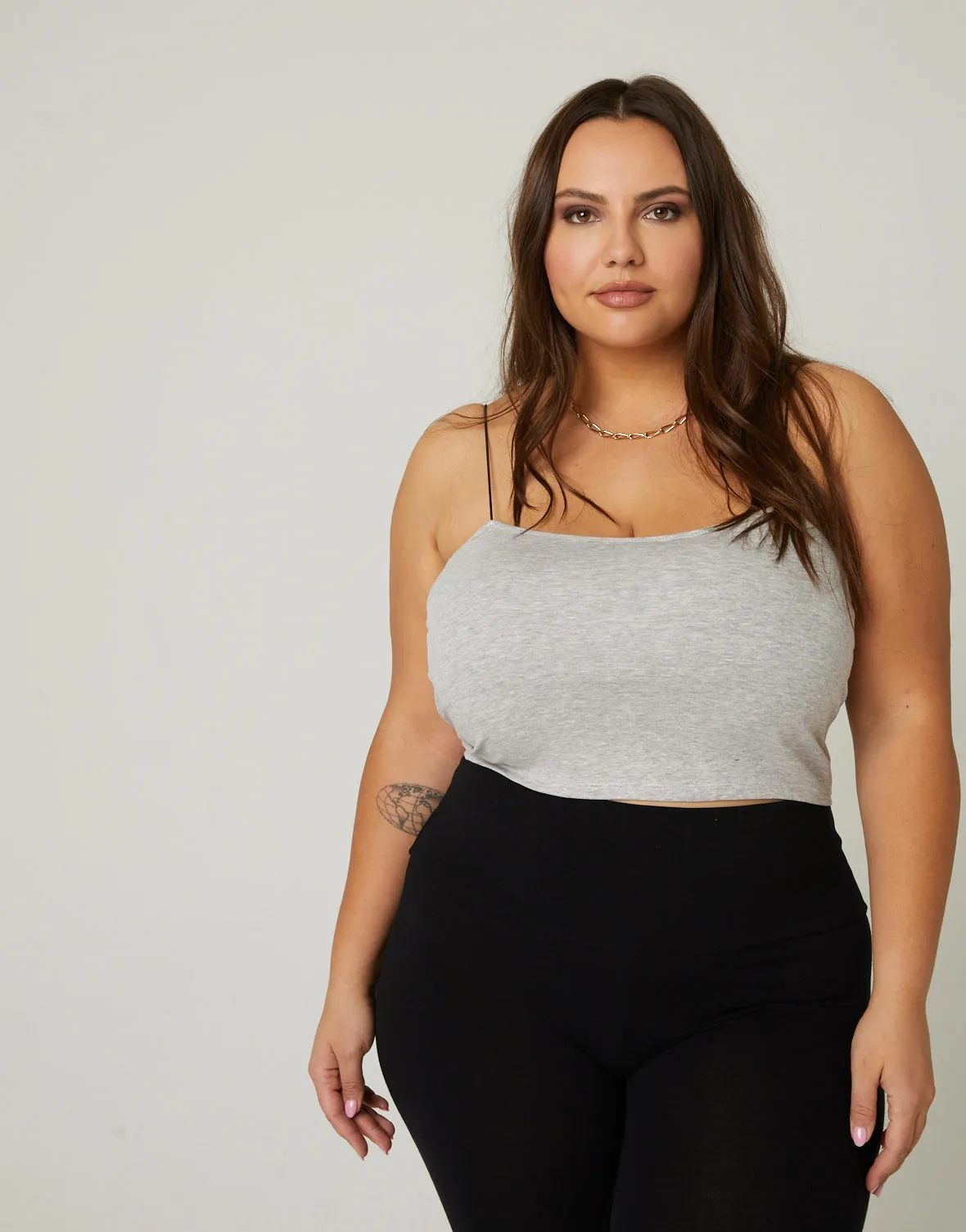 Plus Size Padded Spagetti Strap Camisole