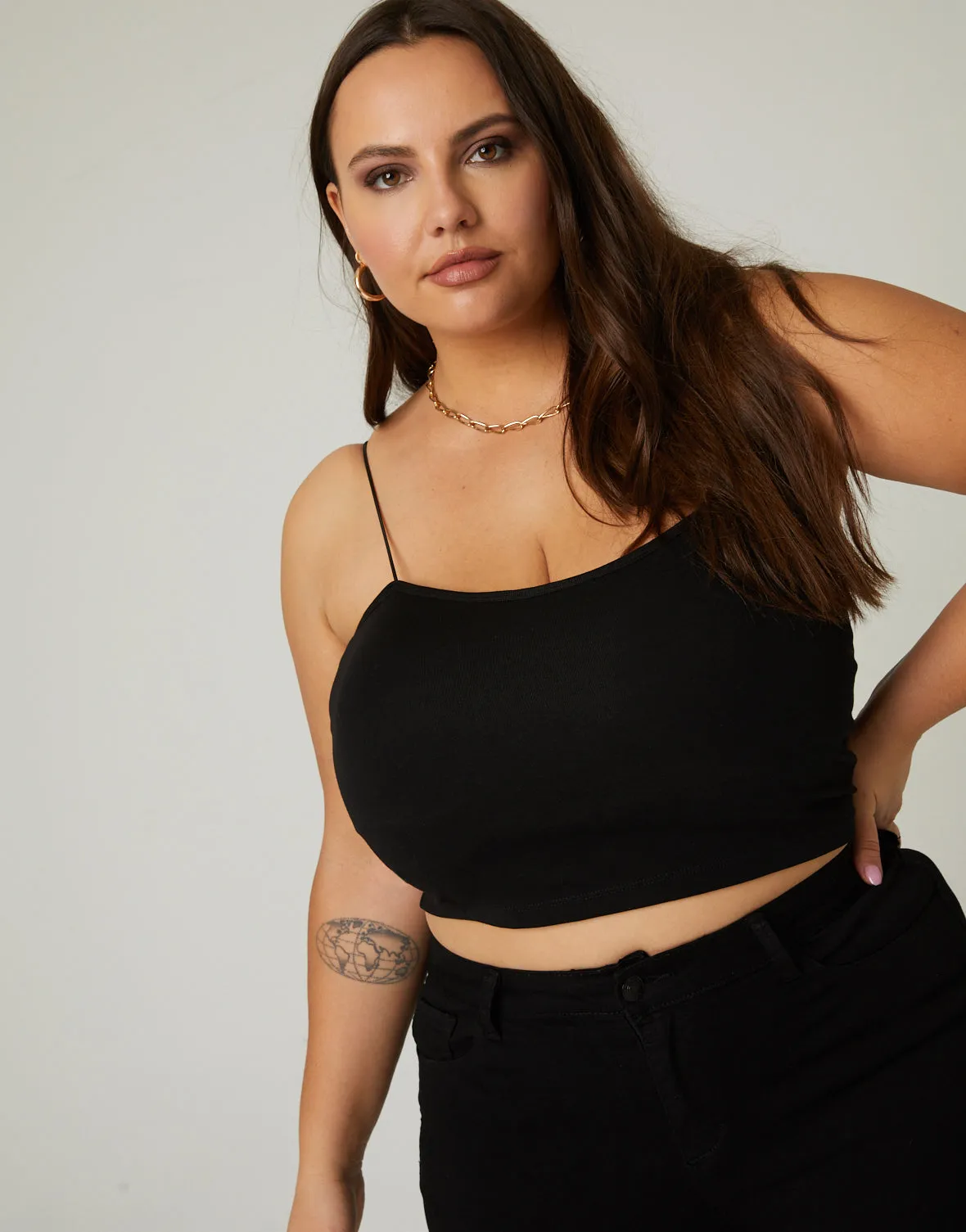 Plus Size Padded Spagetti Strap Camisole