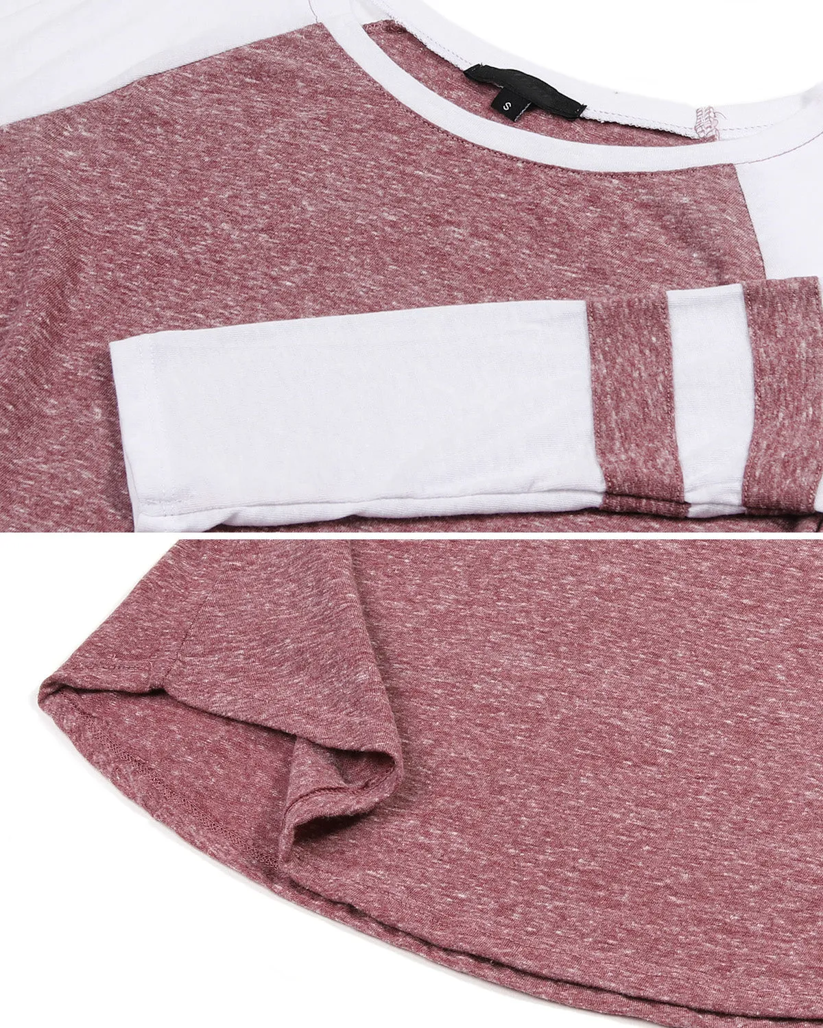 RAGLAN STRIPE 3/4 SLEEVE TEE