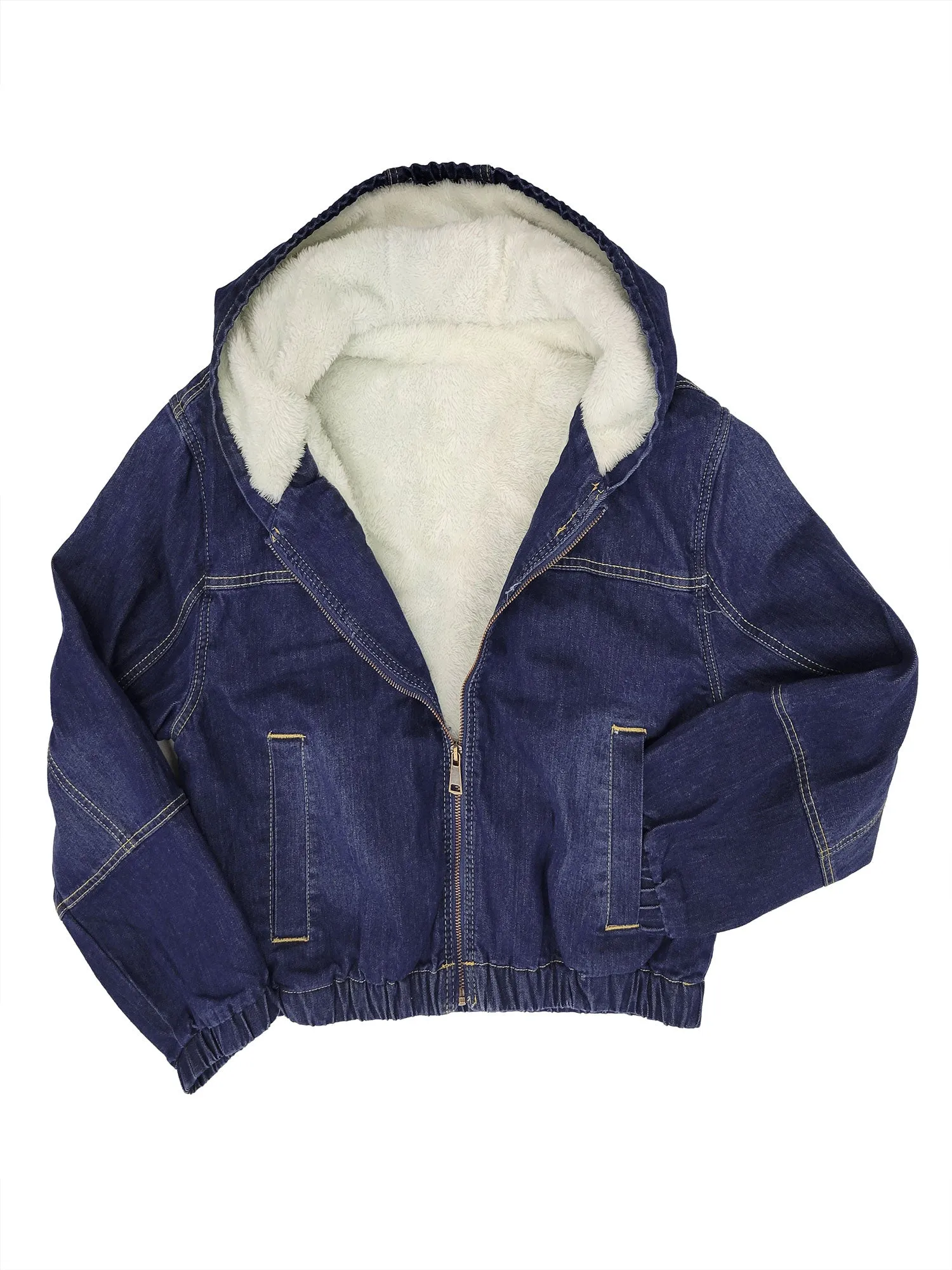 RAJ HARPER DENIM BOMBER JACKET CLASSIC DENIM