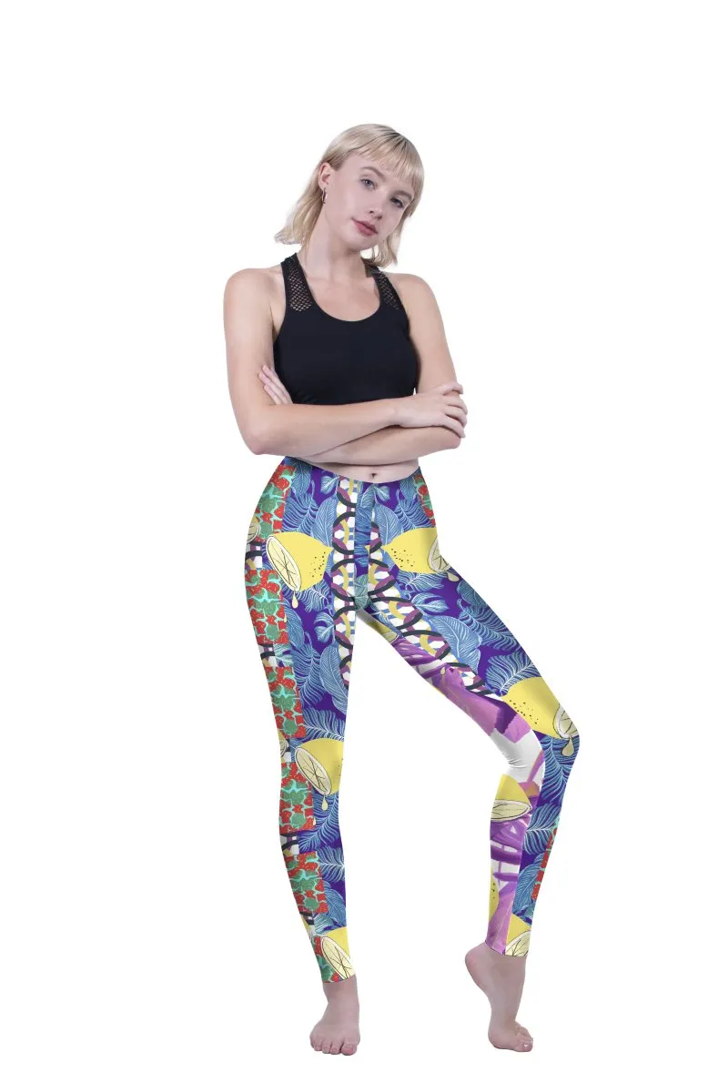 Regular Leggings (8-12 UK Size) - Lemon Fiesta