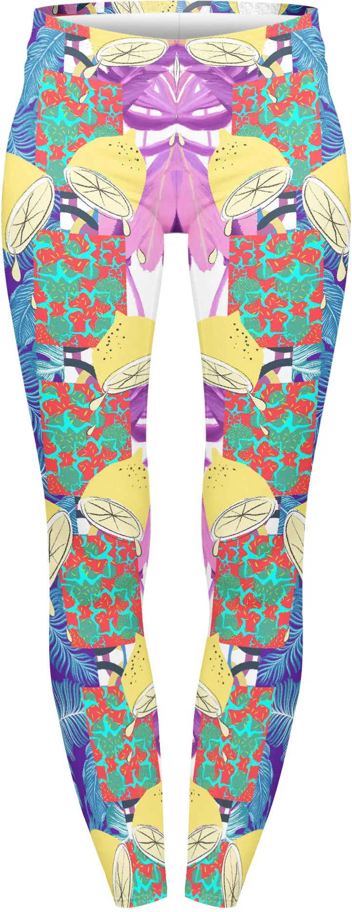 Regular Leggings (8-12 UK Size) - Lemon Fiesta