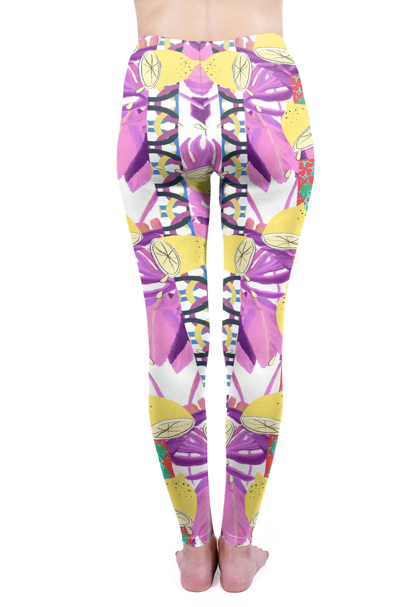 Regular Leggings (8-12 UK Size) - Lemon Fiesta