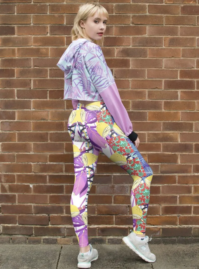 Regular Leggings (8-12 UK Size) - Lemon Fiesta