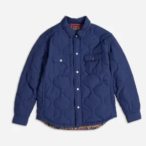 REVERSIBLE QUILTED OVERSHIRT - HARDING NAVY