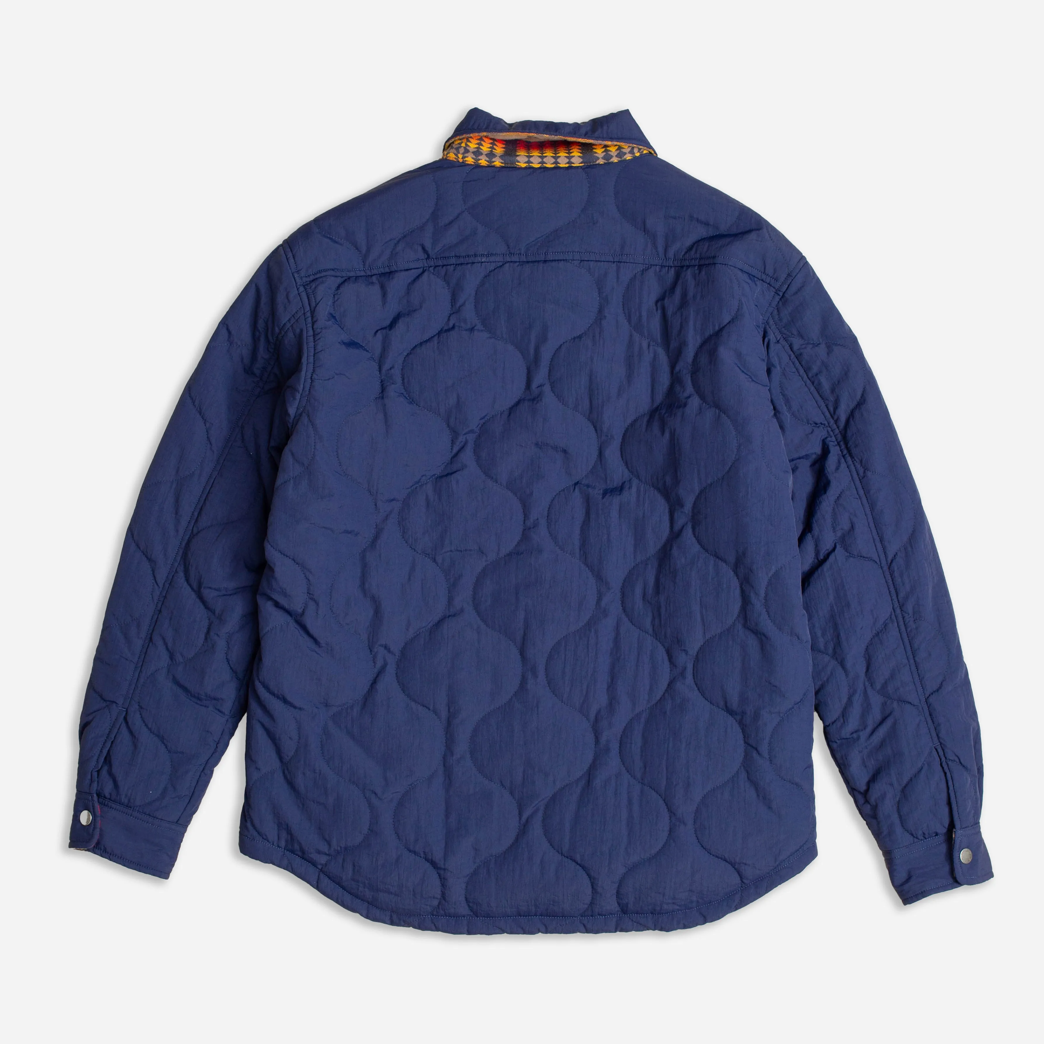 REVERSIBLE QUILTED OVERSHIRT - HARDING NAVY