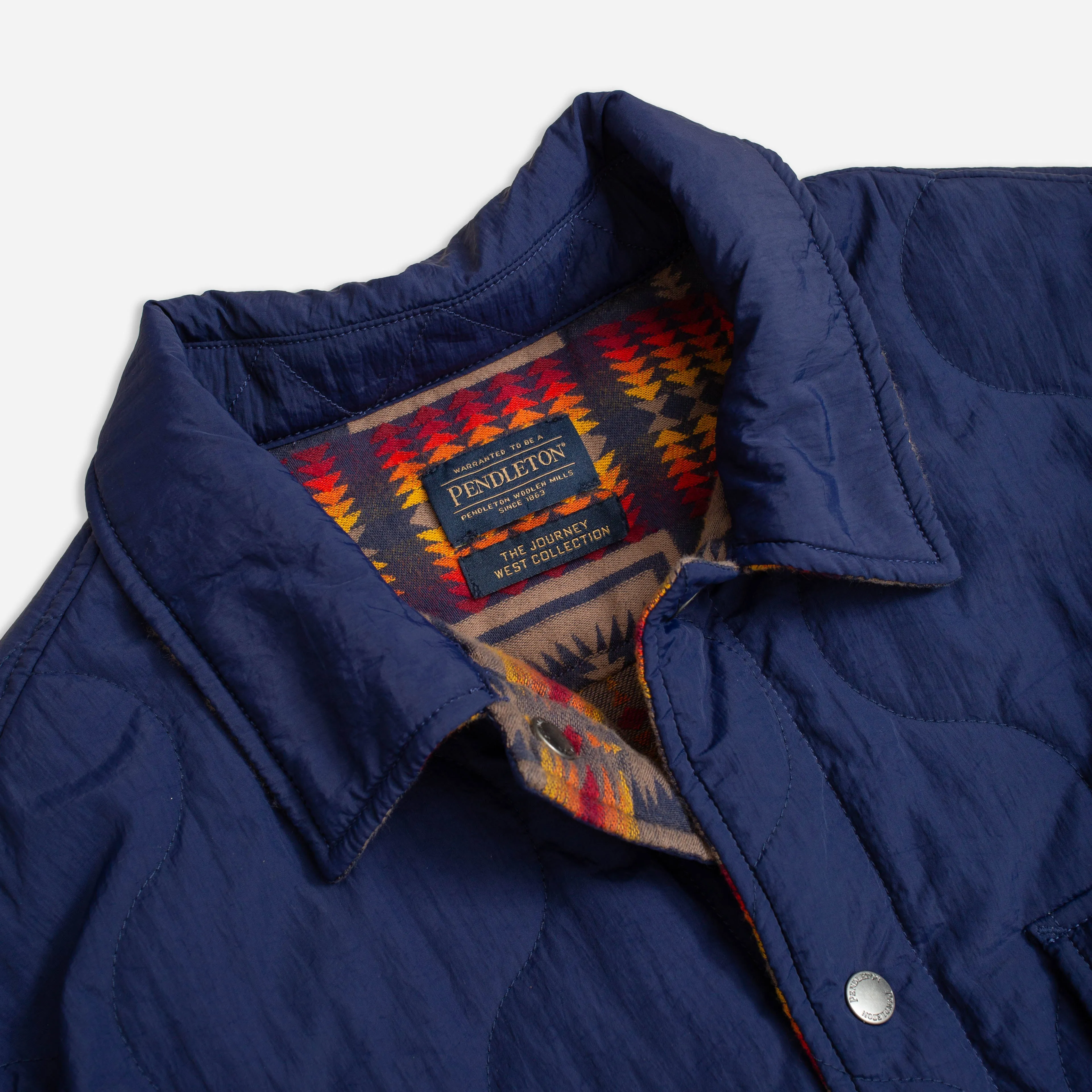 REVERSIBLE QUILTED OVERSHIRT - HARDING NAVY