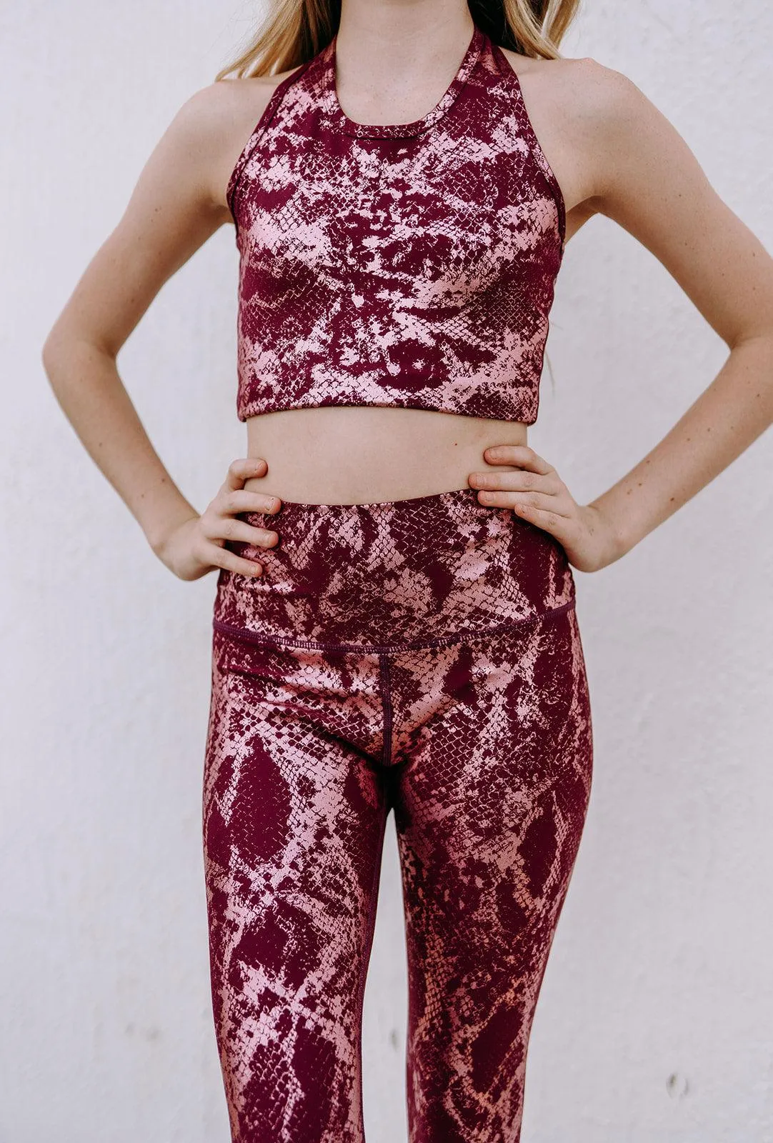 Rose Metallic Leggings