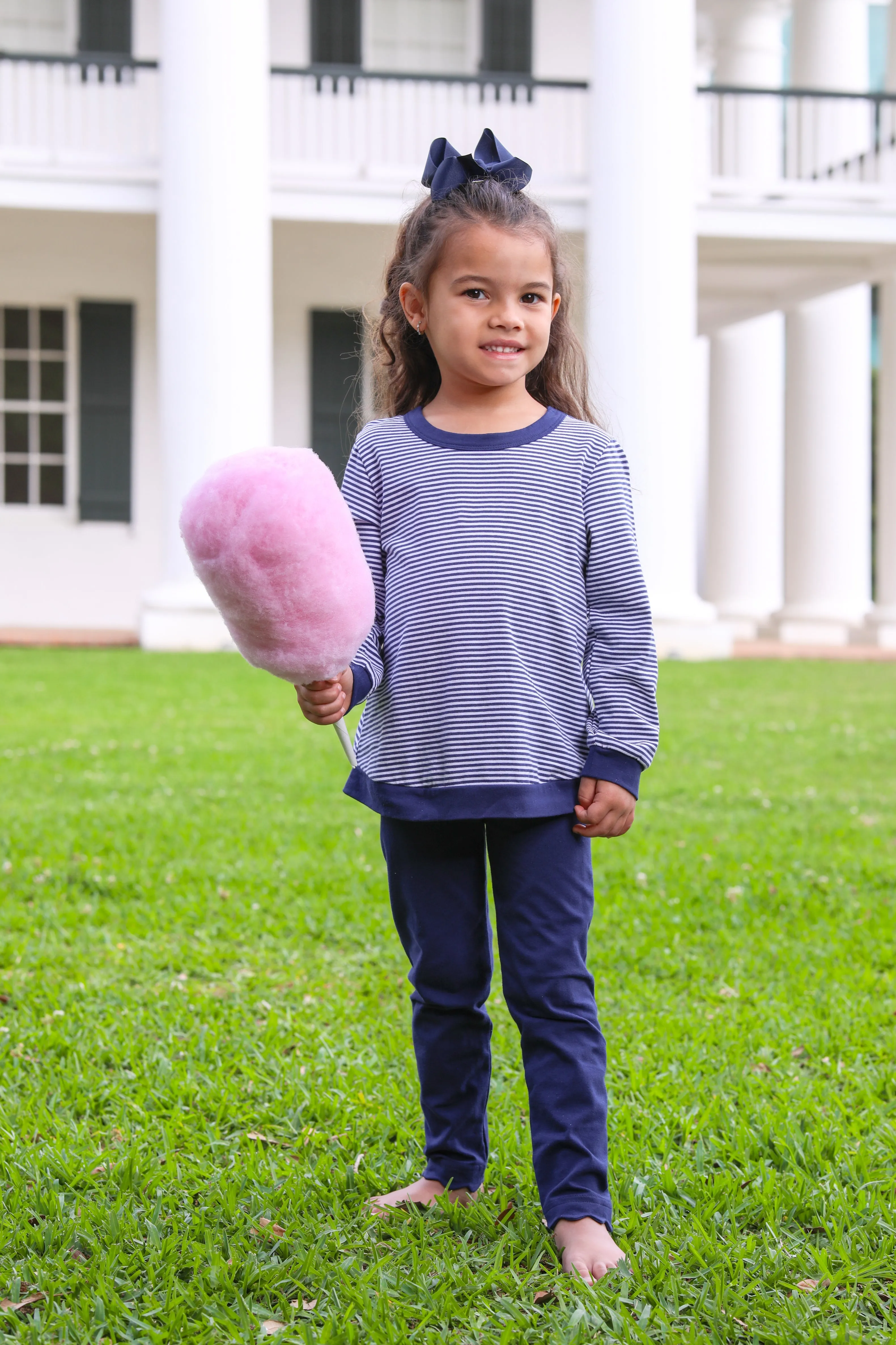 Scallop Leggings- Navy