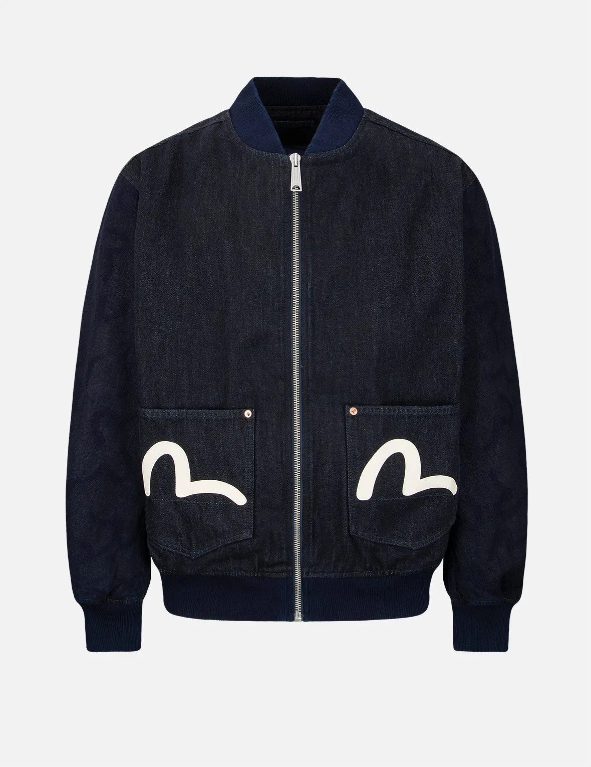 Seagull Jacquard Panelled Bomber Jacket