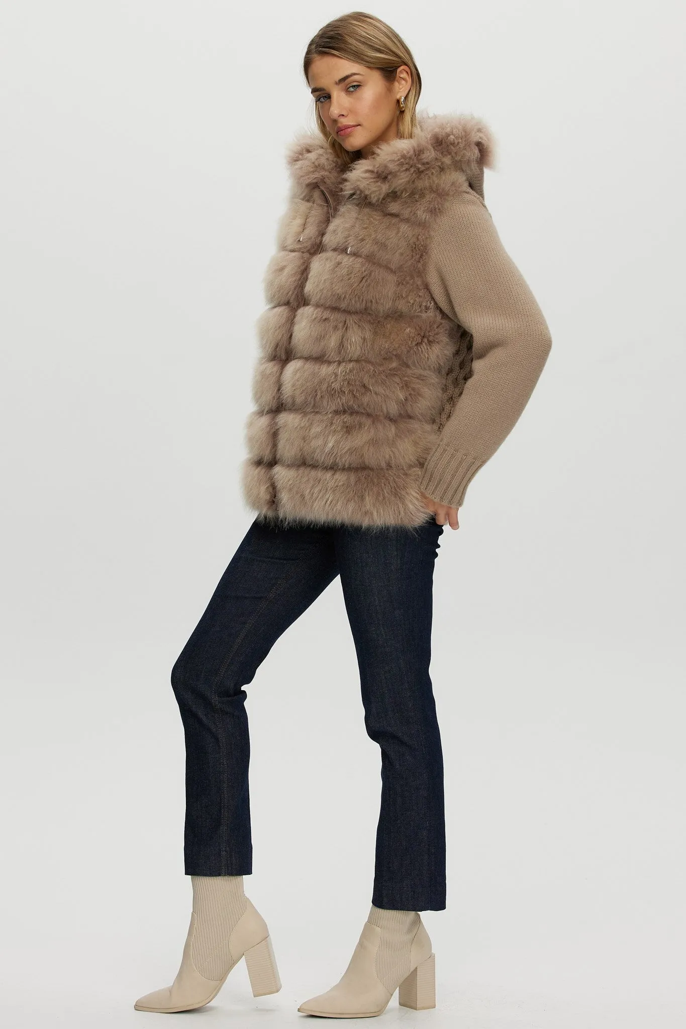 Select Cashmere Goat Parka with Loro Piana Cashmere Sleeves and Back