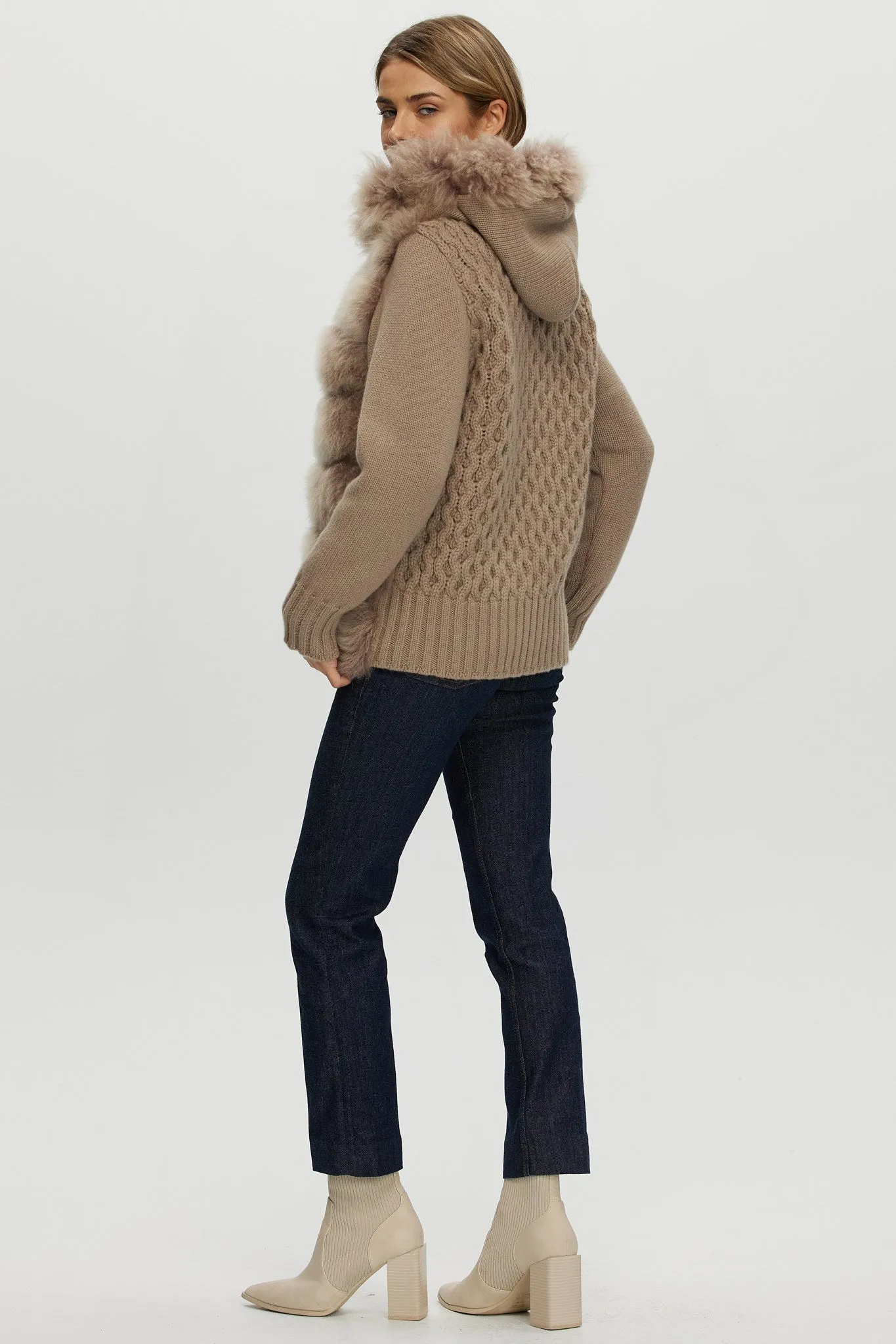 Select Cashmere Goat Parka with Loro Piana Cashmere Sleeves and Back