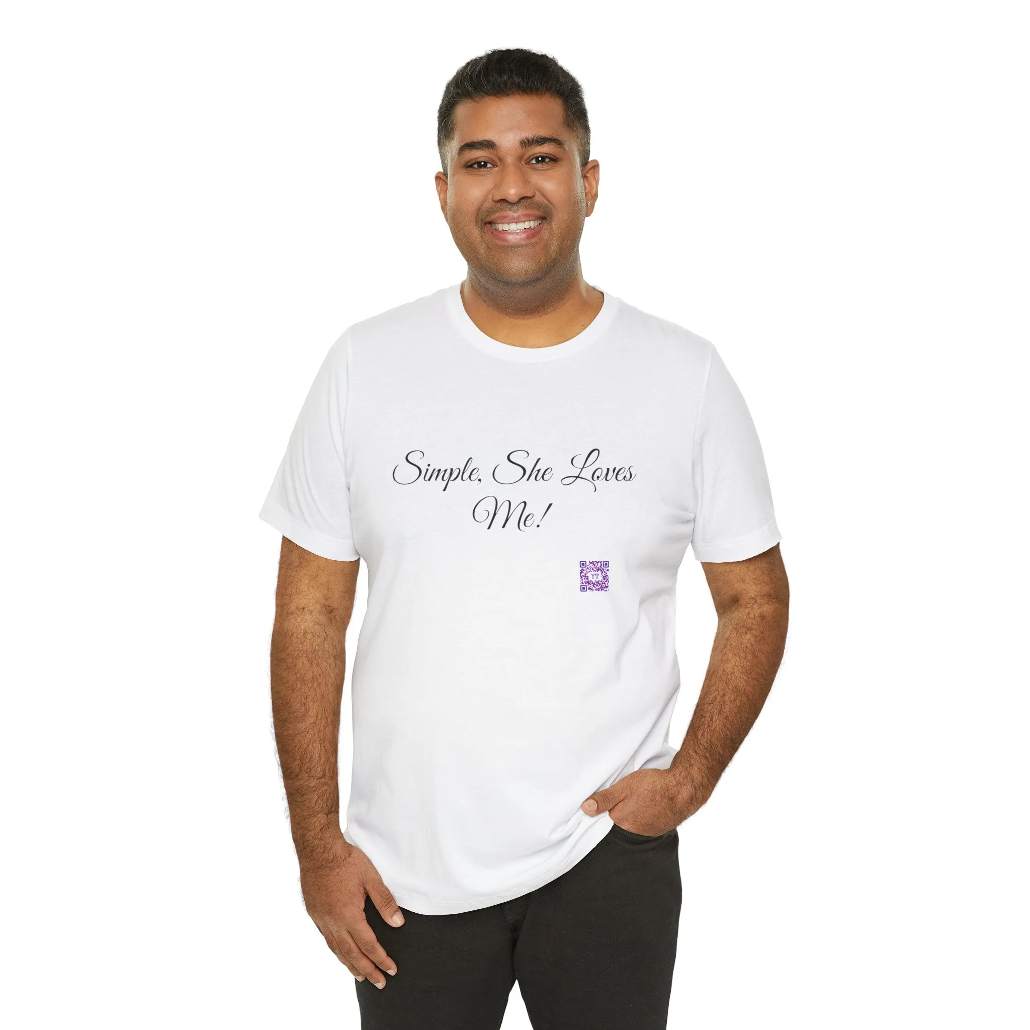 Simple She Loves Me T-Shirt, Direct To Garment Print Tee, Comfortable Casual Shirt, Unique Graphic Tee, Perfect Present Idea