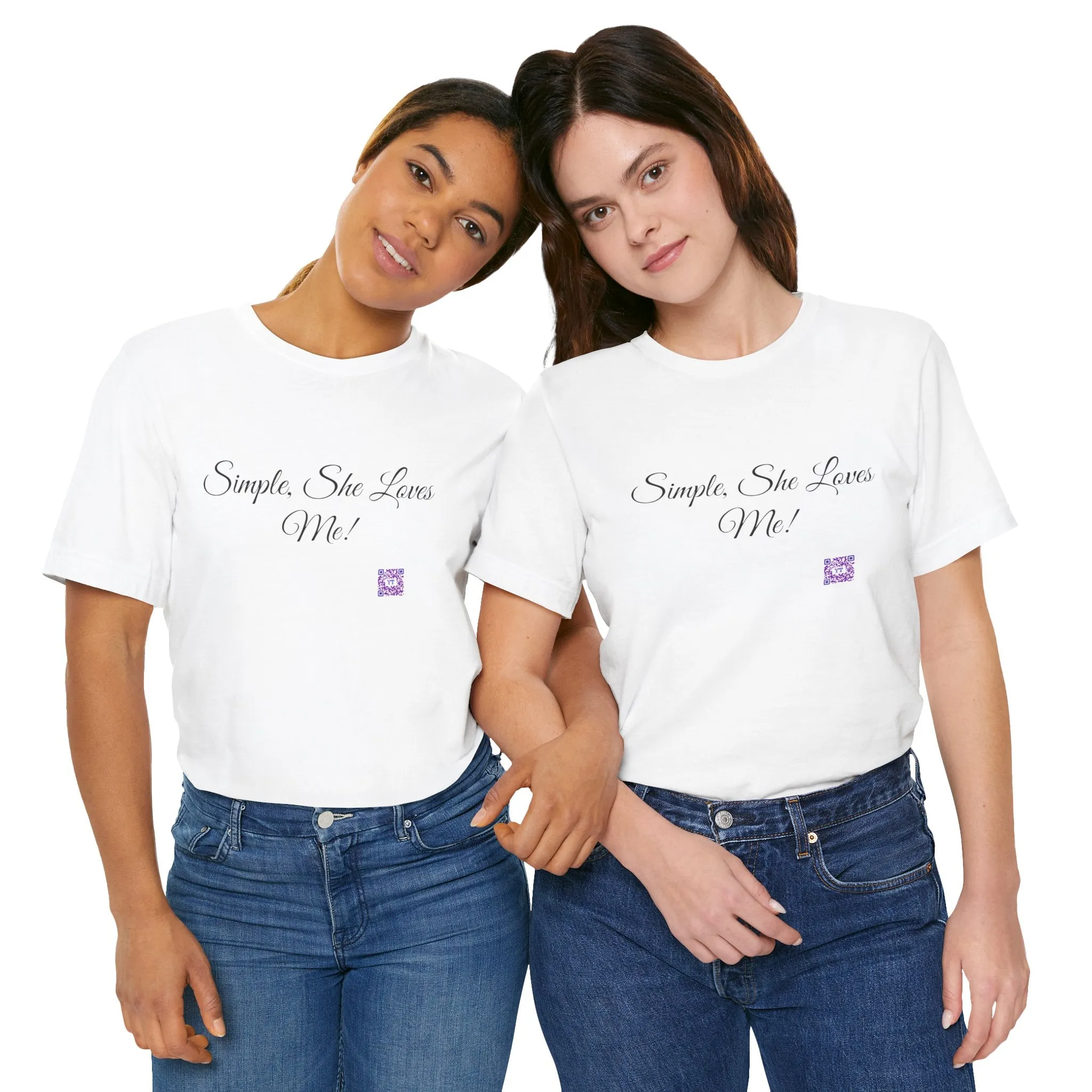 Simple She Loves Me T-Shirt, Direct To Garment Print Tee, Comfortable Casual Shirt, Unique Graphic Tee, Perfect Present Idea