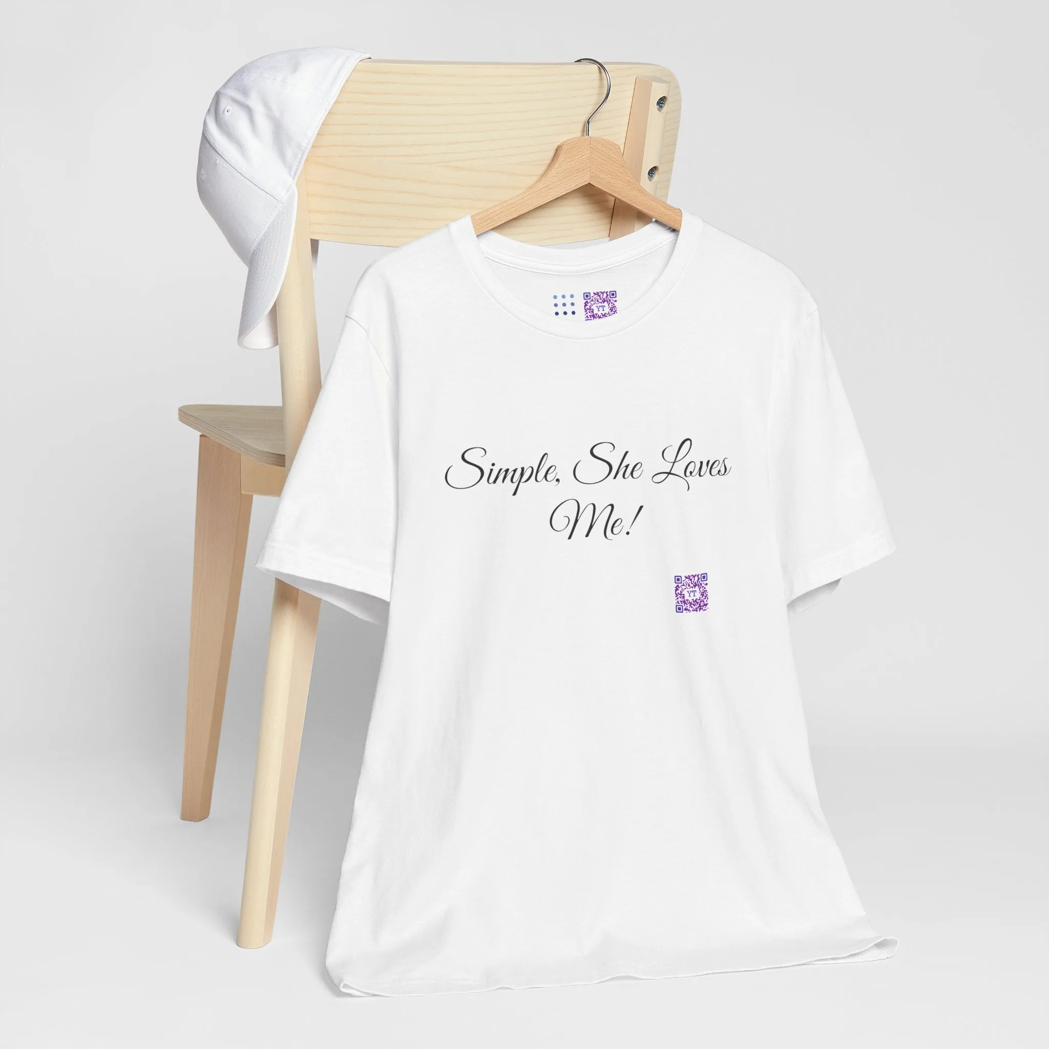 Simple She Loves Me T-Shirt, Direct To Garment Print Tee, Comfortable Casual Shirt, Unique Graphic Tee, Perfect Present Idea