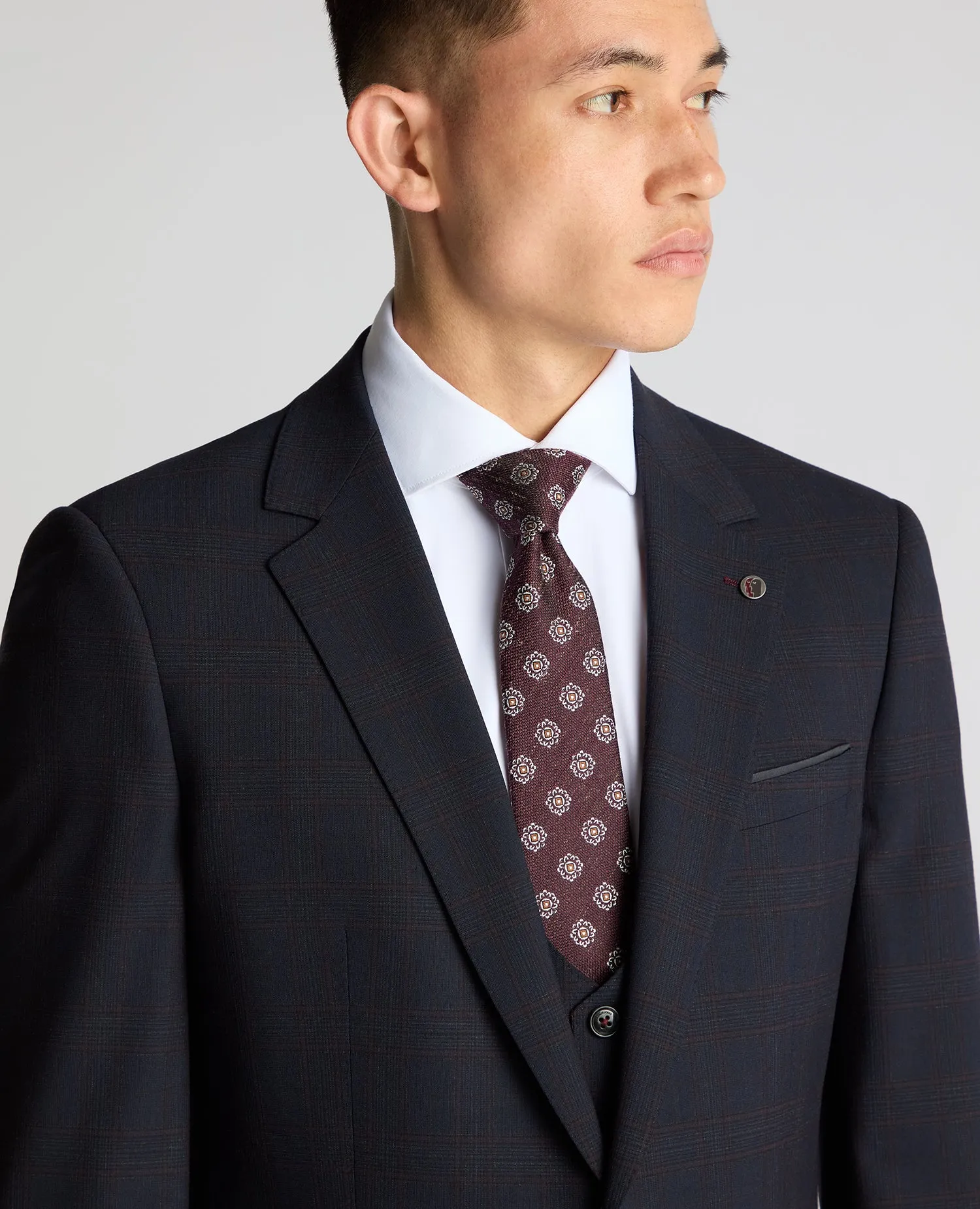 Slim Fit Checked Stretch Suit jacket