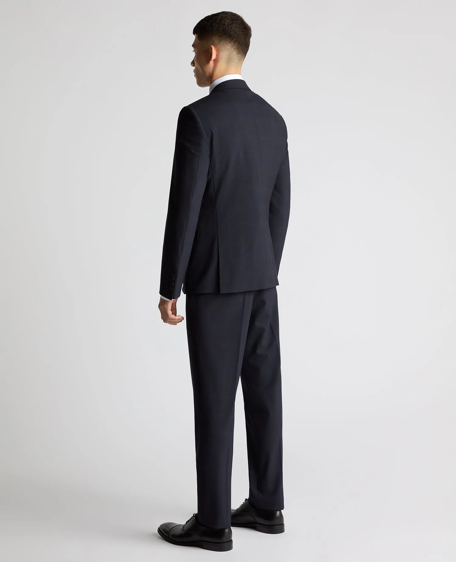 Slim Fit Checked Stretch Suit