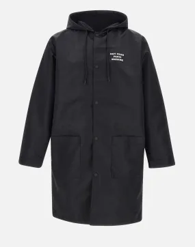 Slogan Black Water-Repellent Parka