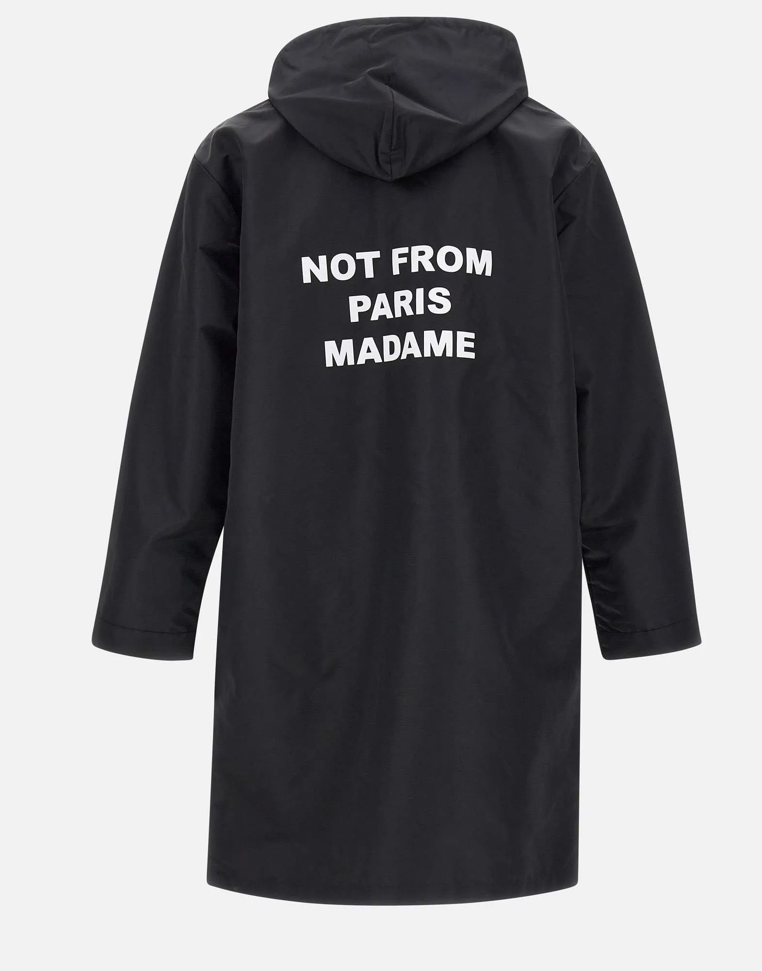 Slogan Black Water-Repellent Parka