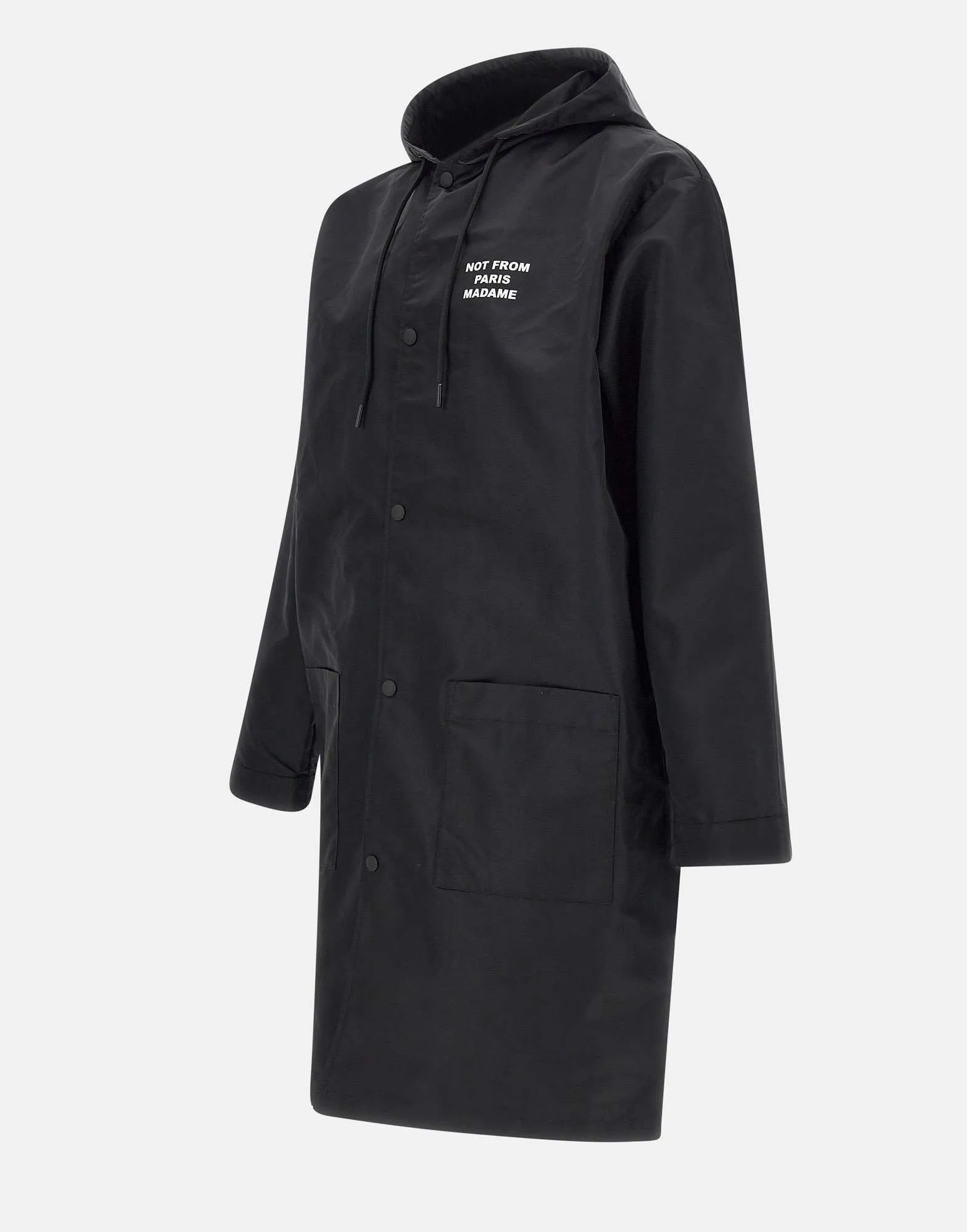 Slogan Black Water-Repellent Parka