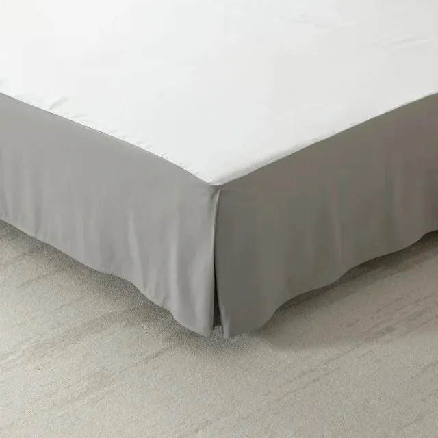 Solid Color Bed Skirt Durable Fabric Dust-Proof Bedspread