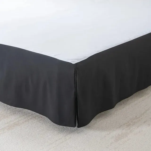 Solid Color Bed Skirt Durable Fabric Dust-Proof Bedspread