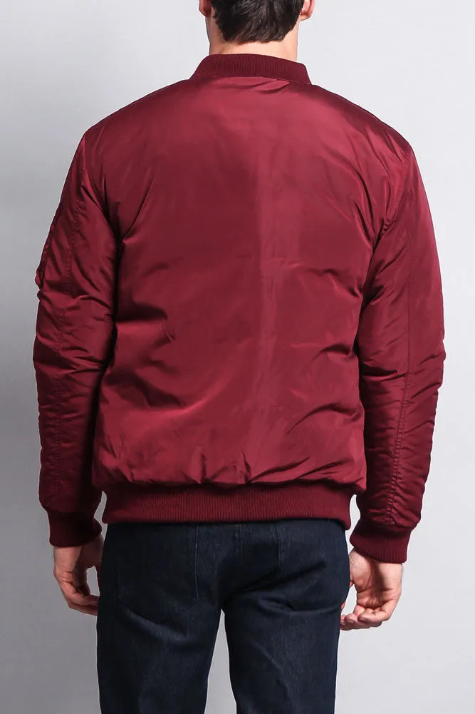 Solid Color MA-1 Bomber Jacket