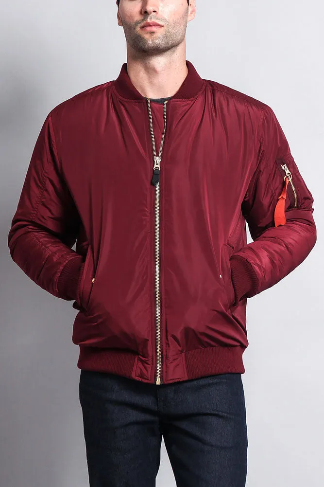 Solid Color MA-1 Bomber Jacket