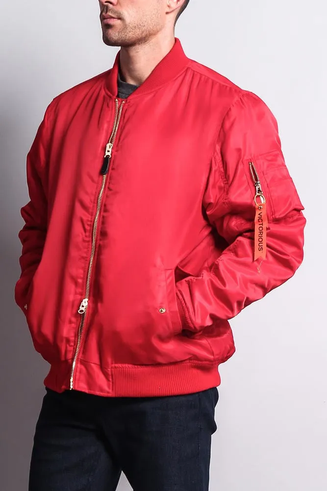 Solid Color MA-1 Bomber Jacket