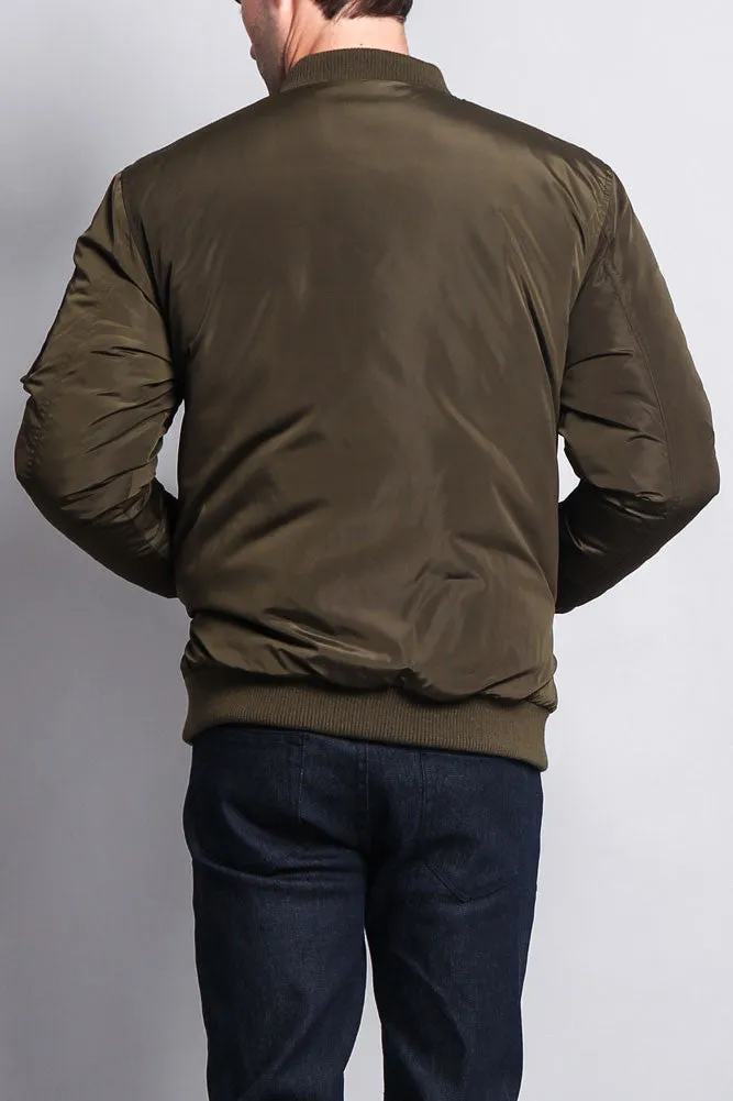 Solid Color MA-1 Bomber Jacket