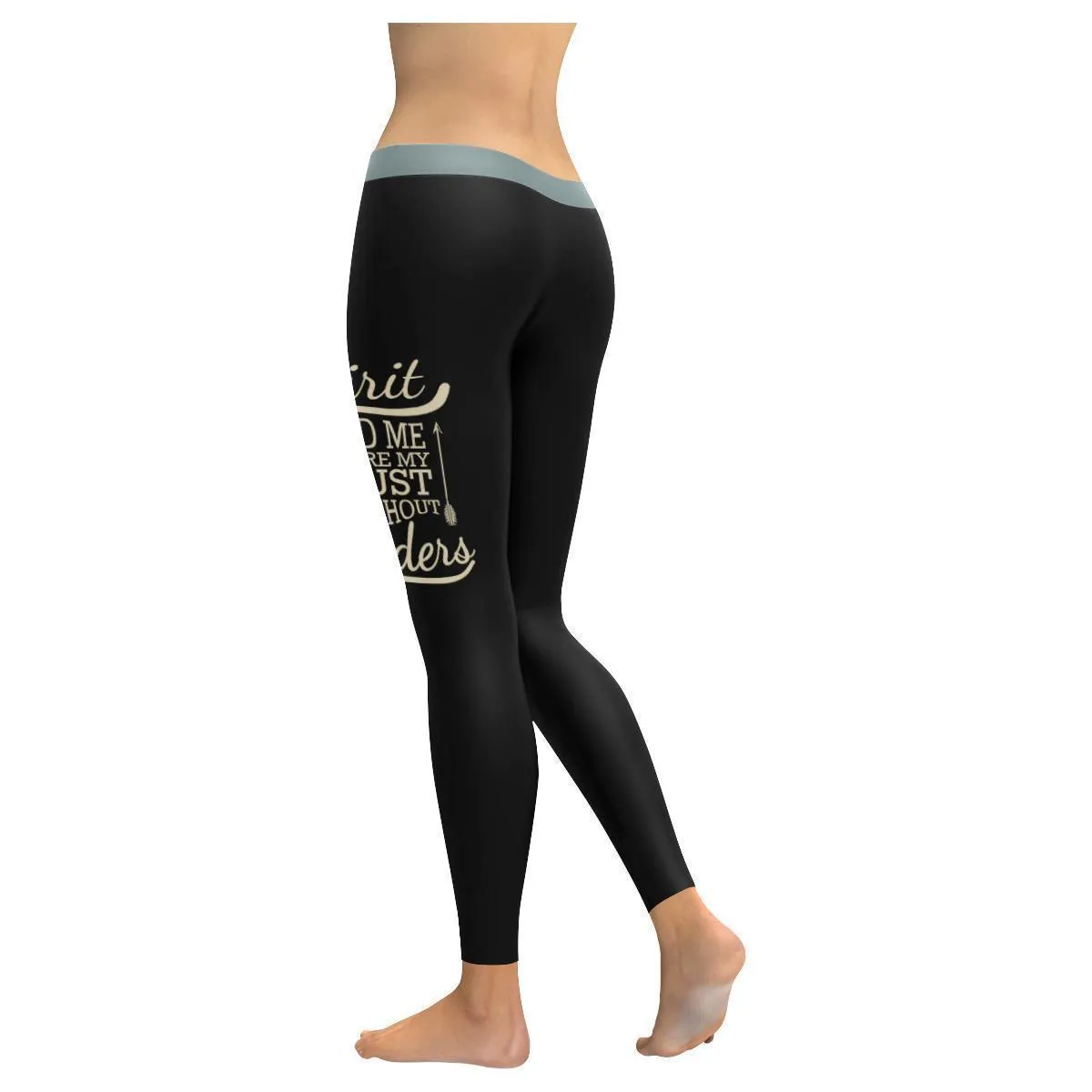 Spirit Lead Me Where My Trust Is Without Borders Christian Upf40 Womens Leggings - Christian Leggings For Women