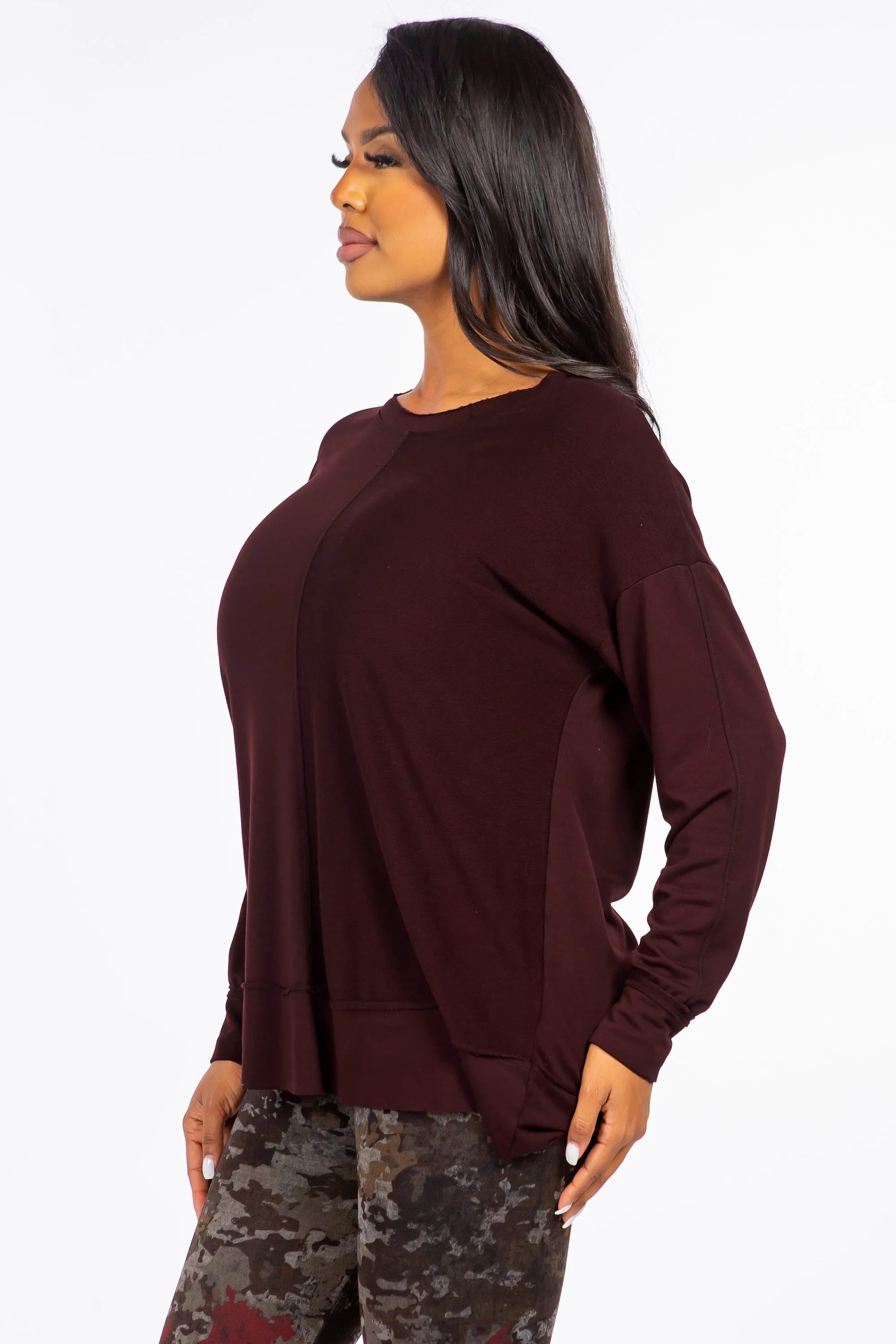 Split Paneled Pullover