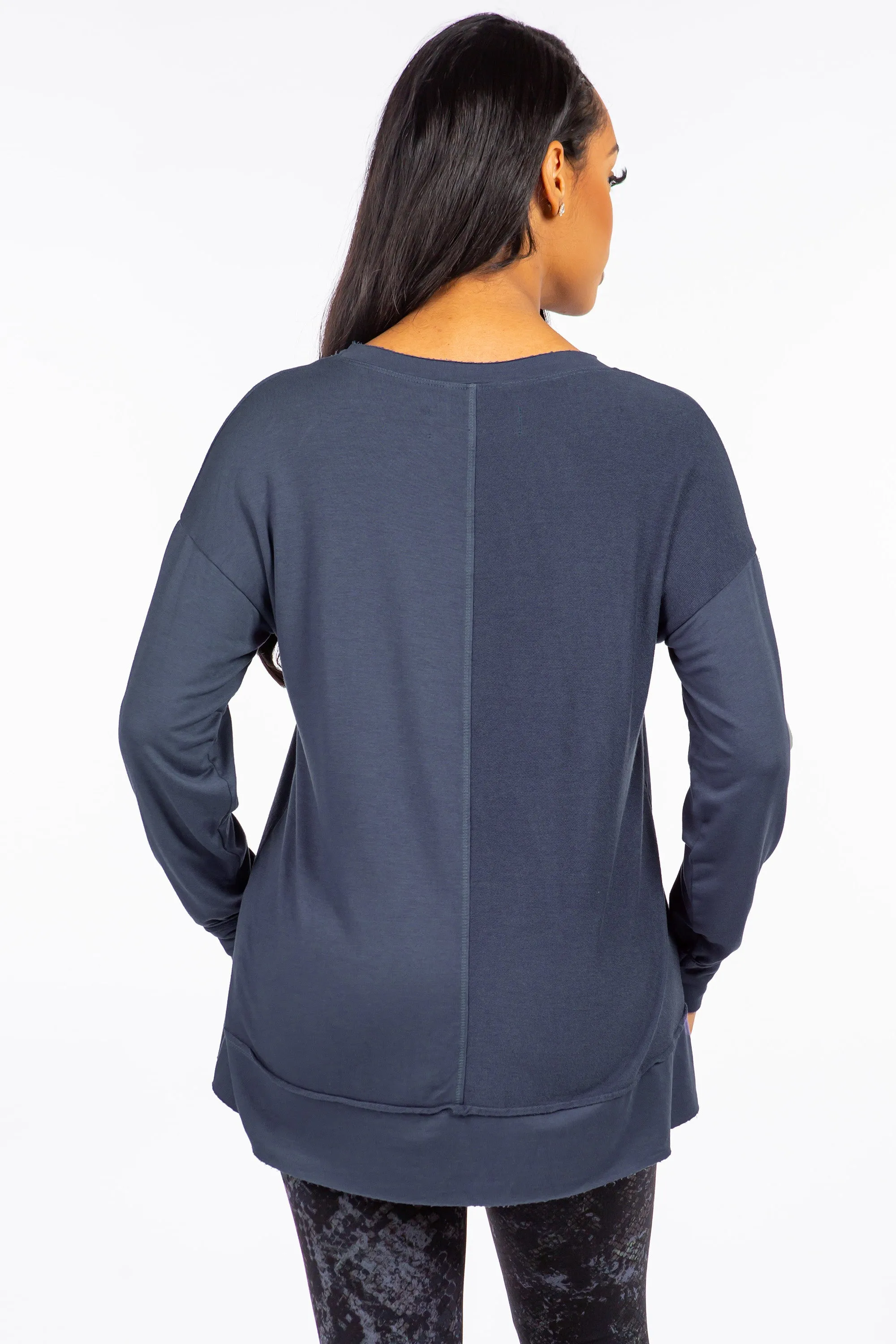 Split Paneled Pullover