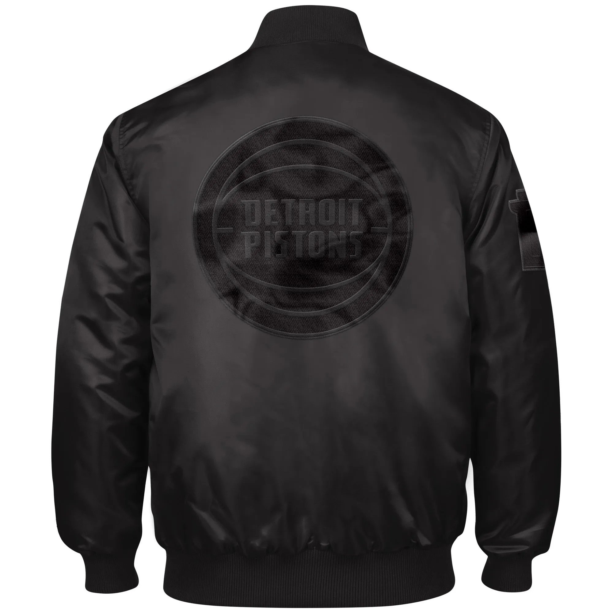 Starter Detroit Pistons Patent Leather Nylon Jacket