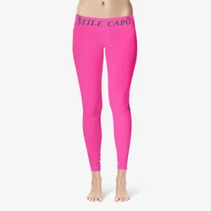 STILE CAPO QUEENS HOT PINK  Control Cotton Leggings