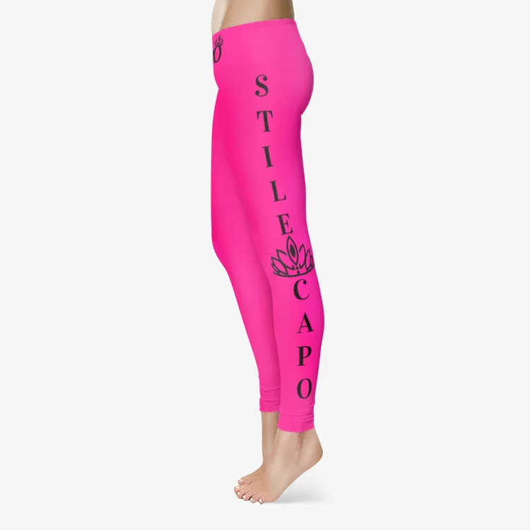 STILE CAPO QUEENS HOT PINK  Control Cotton Leggings