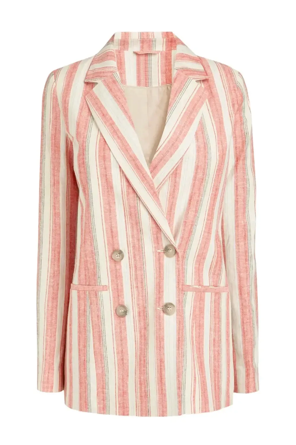 Striped Double Breasted Blazer