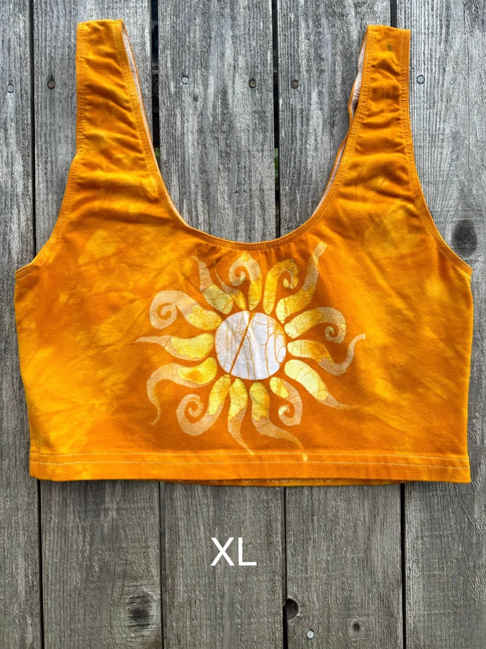 Sunshine Daydream Hand Painted Batik Sports Bra