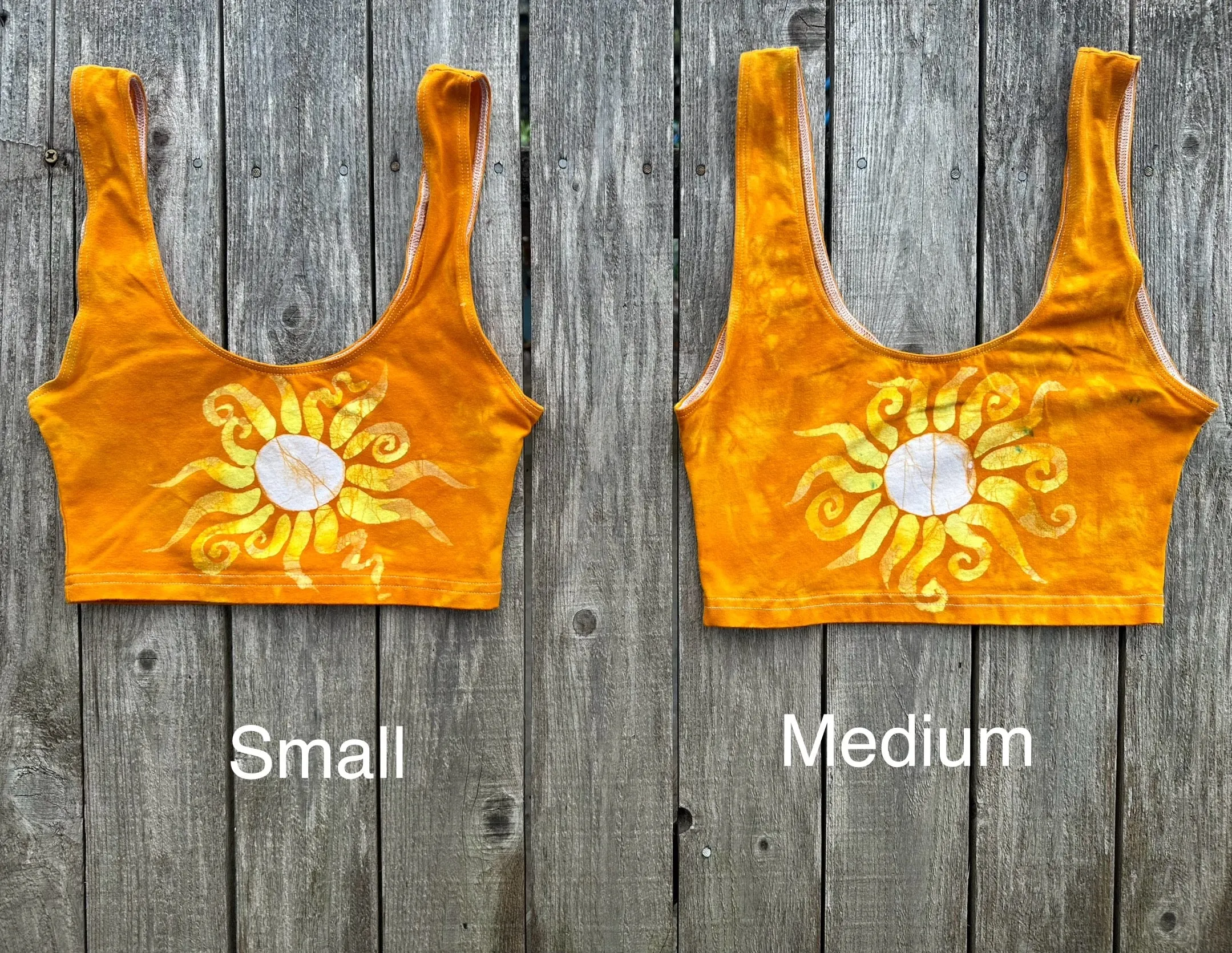 Sunshine Daydream Hand Painted Batik Sports Bra