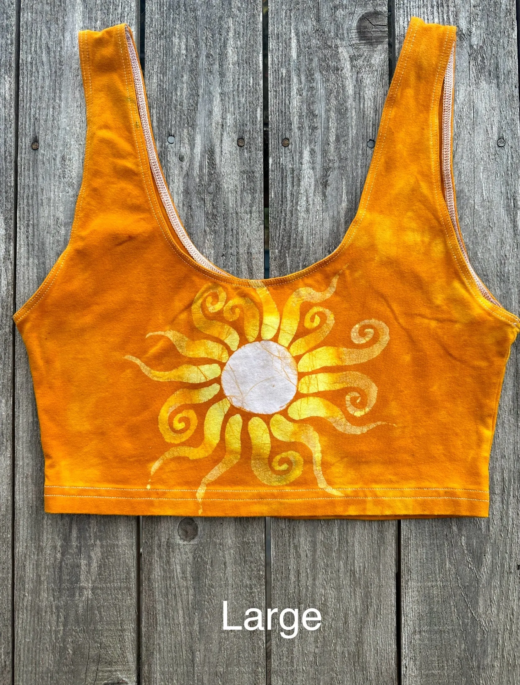 Sunshine Daydream Hand Painted Batik Sports Bra