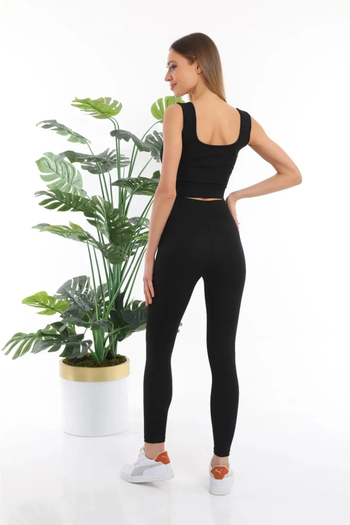 Suya US Wear Corduroy Bustier (crop) - Leggings Sports Set