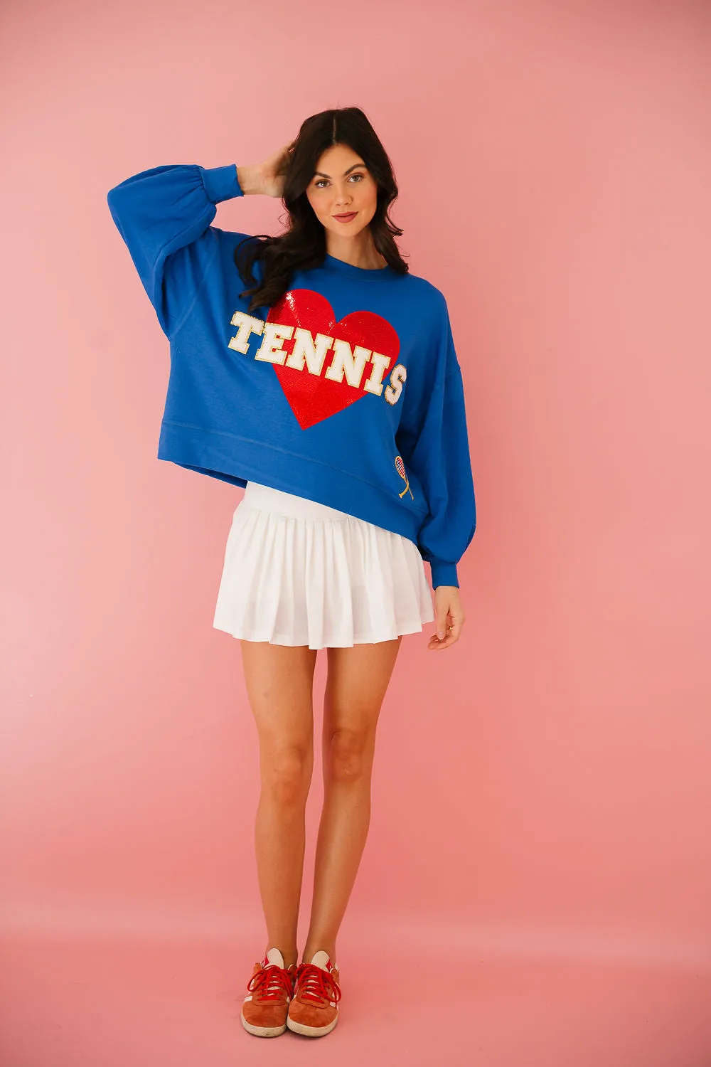 TENNIS LOVE ROYAL PULLOVER