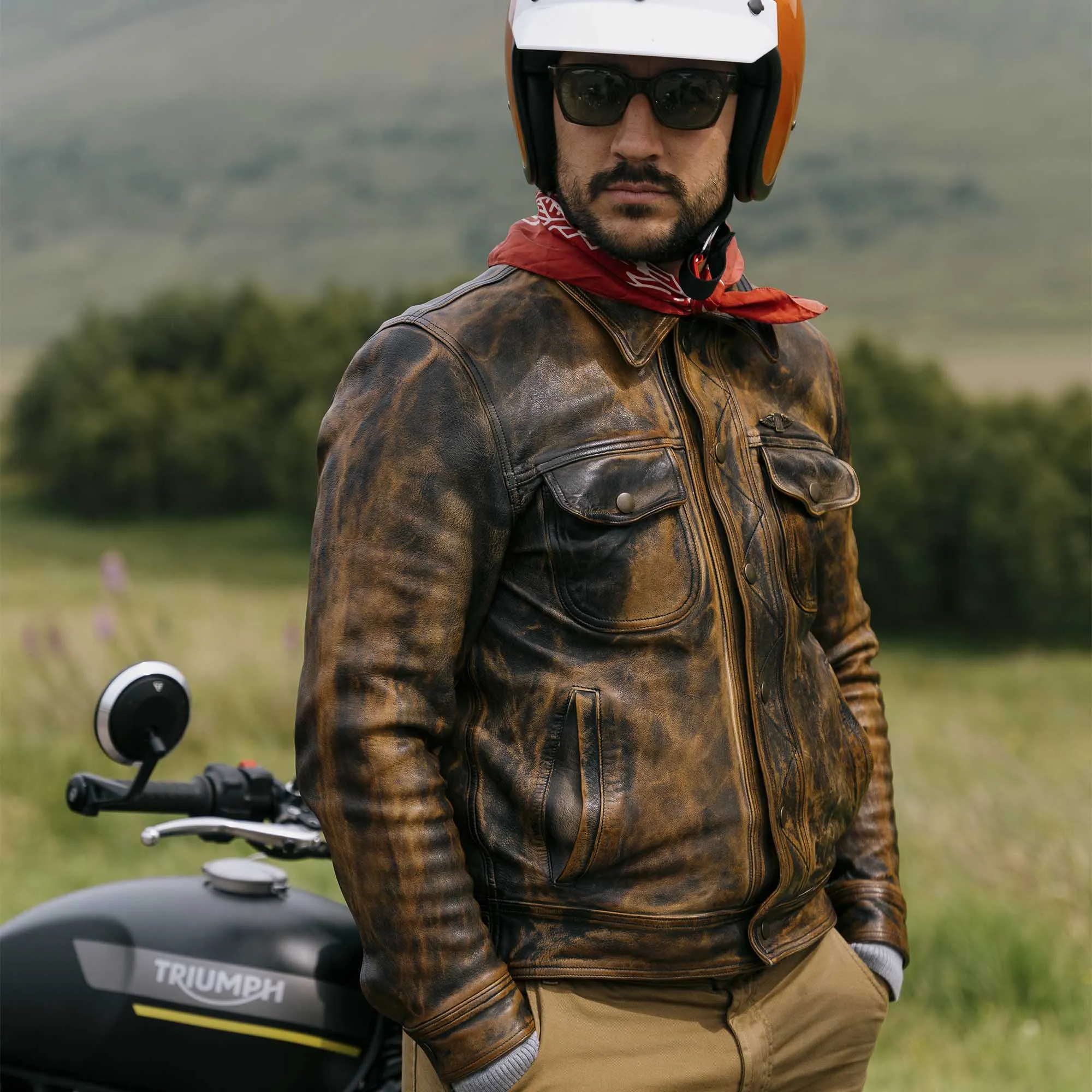 Terracotta Deserto Leather Jacket - Shangri-La Heritage